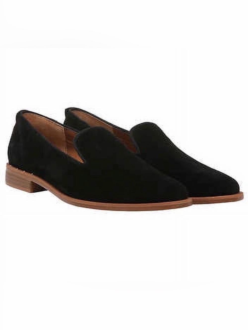 Franco Sarto Black Suede Women's Slip-On Loafers